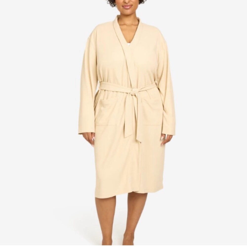 Line & Dot Waffle Knit Robe - Women's Size Plus - NWT